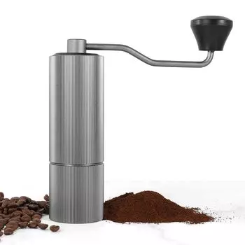 Кофемолка Sunnecko, ручная кофемолка, ступка из нержавеющей стали, 36 уровней регулировки помола, емкость 25 г, в комплекте щеточка,