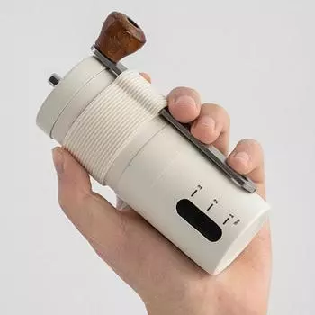 Кофемолка Yousheng из нержавеющей стали, ручная кофемолка, мини-портативная кофемолка с точностью помола для домашнего офиса, путешествий чёрный