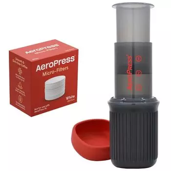 Кофеварка AeroPress Go Travel Кофеварка AeroPress Go Travel со специальным набором бумажных фильтров из 350 предметов для кемпинга на открытом воздухе, портативная, компактная