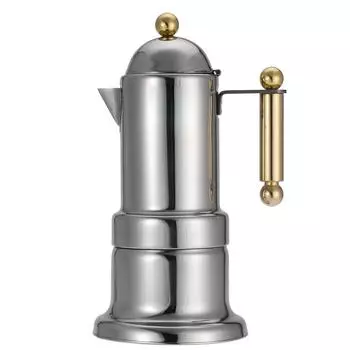 Кофеварка эспрессо Moka Pot из нержавеющей стали с предохранительным клапаном 200 мл