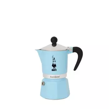 Кофеварка BIALETTI Rainbow 1 Cup Azzurro Blue Direct Fire Type для приготовления эспрессо (Кофе Маккинетта)
