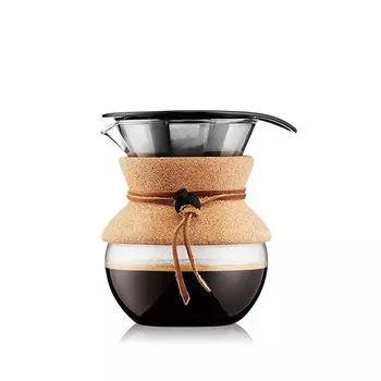 Кофеварка Bodum Bodum с капельной насадкой POUR OVER Pour over 500 мл пробковый фильтр из нержавеющей стали стеклянный стакан для кофе [Оригинальный продукт] 11592-109GB