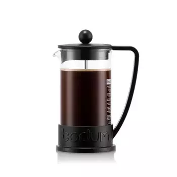 Кофеварка BODUM Кофе-пресс BRAZIL Бразильская френч-пресс Кофеварка 350 мл Черный фильтр из нержавеющей стали Стеклянный стакан Погружной тип кофе