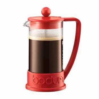 Кофеварка BODUM Кофе-пресс BRAZIL Бразильская френч-пресс Кофеварка 1000 мл Красный фильтр из нержавеющей стали Стеклянный стакан Погружной тип кофе
