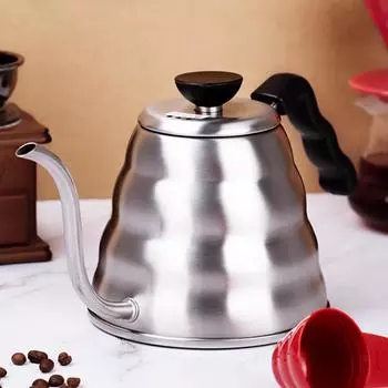 Кофеварка Cloud Pot, ручная работа, изящная длинная кастрюля для проращивания семян, европейский стиль, контроль температуры, крышка, 304, горловина из нержавеющей стали, узкая горловина 1.2L