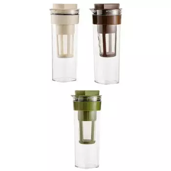 Кофеварка для холодного заваривания Кухонные гаджеты Многоразовый контейнер для напитков Чайник для походов Кемпинга Офиса Пикников Активного отдыха на природе зелёный