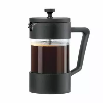Кофеварка френч-пресс из боросиликатного стекла (20oz)- Кофе-пресс на 5 чашек, кофеварка на одну порцию, крышка из нержавеющей стали