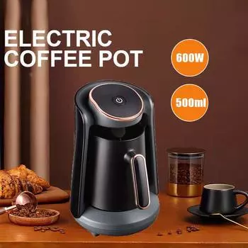 Кофеварка-горшок Moka Coffee Maker Нержавеющая сталь 0,5 л Кофеварка Полуавтоматическая Турецкая кофеварка Термокружка Мини Кофемашина UK