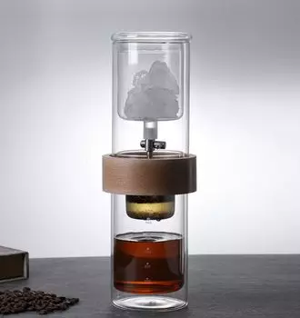 Кофеварка Gugrida Water Dripper Кофейник для холодного заваривания Кофейник для холодного заваривания Кофеварка для кофе со льдом Ручной капельный чайник Кофеварка для эспрессо с ручным управлением