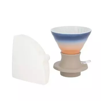 Кофеварка HARIO с переключателем Sunrise Kenji Sakaguchi Collaboration Model Arita Ware Immersion Dripper с 40 бумажными фильтрами SSDC-200-SUN оранжевый