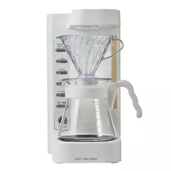 Кофеварка HARIO V60 Coffee King 2 объемом 750 мл для чашек, ограниченный цвет, белый, произведено в Японии, 2~5 EVCM2-5-W