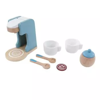 Кофеварка игрушка Играйте с воображением прочная деревянная глянцевая мягкая цветовая гамма деревянная кофеварка для ролевых игр