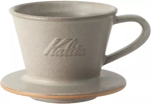 Кофеварка Kalita Kalita Mino Ware с высокой теплосохраняющей способностью, керамическая, для людей DACHI KalitaMI 155 Sand Beige Wave Series, сделанная в Японии, для капель