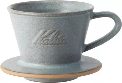 Кофеварка Kalita Kalita Mino Ware с высокой теплоемкостью, керамическая, для людей DACHI KalitaMI 155 Sand Grey Wave Series, сделанная в Японии, для капель
