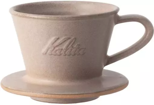 Кофеварка Kalita Kalita Mino Ware с высокой теплоемкостью, керамическая, для людей DACHI KalitaMI 155 Sand Brown Wave Series, сделанная в Японии, для капель