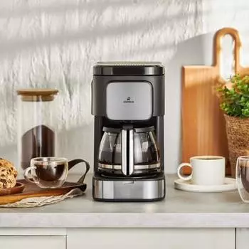 Кофеварка Karaca Coffee Brew Inox 2 в 1 Машина для заваривания кофе и чая с ароматическим фильтром