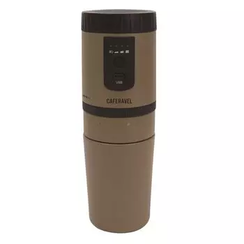 Кофеварка Macross Coffee Maker Cafe Label Fawn Beige USB перезаряжаемая для использования вне помещений и офиса MEK-107FB