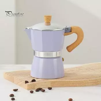 Кофеварка Moka Pot Espresso Maker 150 мл, легкая кофеварка для плиты, простая в использовании итальянская кофеварка для насыщенного эспрессо, латте, капучино 150ML красный