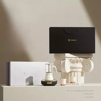 Кофеварка Moka с двумя клапанами, кофеварка из нержавеющей стали, американская эспрессо-кофеварка, современная простота, домашний кухонный набор для ручного заваривания кофе чёрный