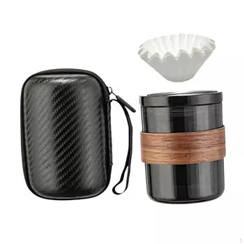 Кофеварка Pour over Hand Gift Set Cup Portable 3in1 Manual Tea for чёрный