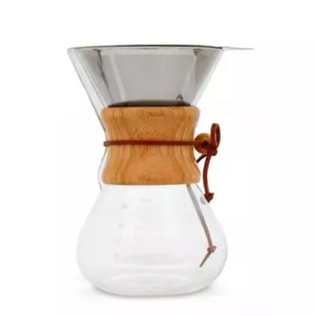 Кофеварка Pour Over объемом 800 мл с ручным кофейным дриппером из боросиликатного стекла и нержавеющей стали