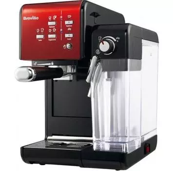 Кофеварка рожковые BREVILLE Prima Latte II VCF109X Czarno-czerwony