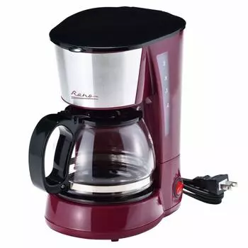 Кофеварка Wahei Freiz на 5 чашек Lanau, простая функция, с безбумажным фильтром, темно-красная MJ-0635