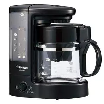 Кофеварка Zojirushi на 4 чашки, стеклянный контейнер, съемный и моющийся резервуар для воды, бумажный фильтр, кофейный проход, темно-коричневый, EC-GB40-TD