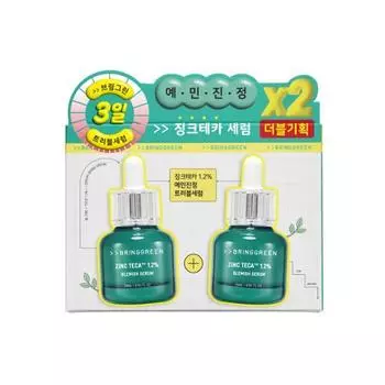 [Когда приходят проблемные места] Bring Green Zinc Teca Trouble Serum Limited Edition, корейская косметика знаменитостей Serum 25ml*2