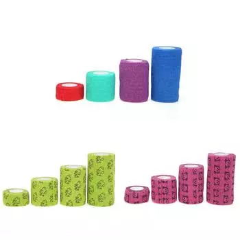 Когезивная повязка для собак и домашних животных, эластичная спортивная лента, ветеринарная повязка для первой помощи # S зелёный