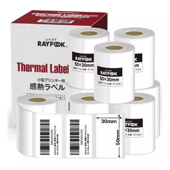 KOGLEE rayfook Дешевая и качественная термоэтикетка 50 x 30 8 2000 листов, совместимая с портативной термоэтикеткой на водной основе, идеально подходит для почтовых отправлений.