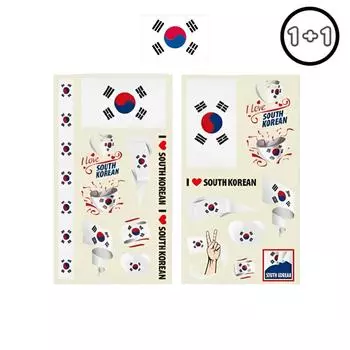 Kogoods Корея Корея Татуировка Наклейка 10 шт 1+1