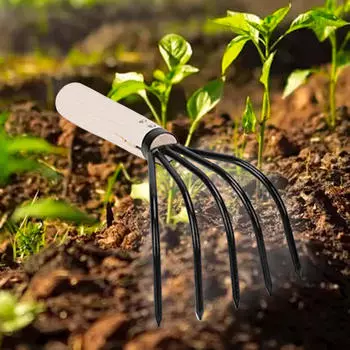 Коготь для садовых граблей с 5 зубцами. Практичный, простой в использовании, легкий в использовании. 23cmx10cm