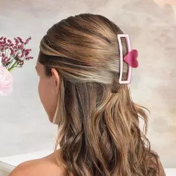 Коготь для волос, пластиковая заколка для волос в форме прямоугольника, в форме сердца, коготь для волос на затылке, повседневная одежда для вечеринок, аксессуары для волос