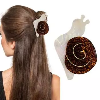 Коготь в форме улитки, заколка для волос в форме животного, нескользящая металлическая пружина, коготь для волос с уксусной кислотой, заколка для волос на затылке, аксессуары для волос 1pc