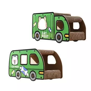 Когтеточка для кошачьего домика, когтеточка для грузовика, коврик для сна, игрушка для домашних животных для котят, маленьких и средних кошек,