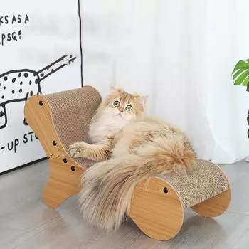 Когтеточка для кошек, деревянная рифленая доска для кошек, шезлонг, игрушки для шлифовки когтей, скребки для кошек, аксессуары для домашних животных