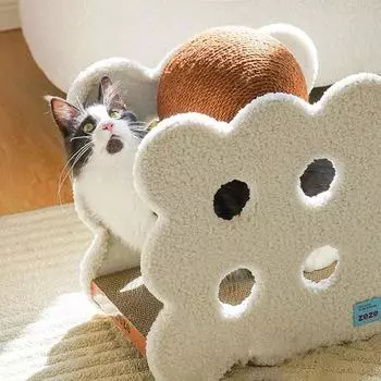 Когтеточка для кошек, двухслойная веревка из сизаля, игрушки для кошек, башня с мячом, крытый домик для кошек, игровая площадка, товары для животных, аксессуары, игровые полки 39X25.5X44CM