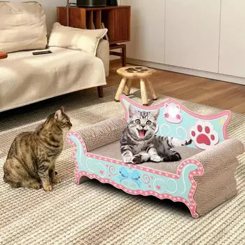 Когтеточка для кошек из картона, коврик для дивана, для кошек в помещении, удобная