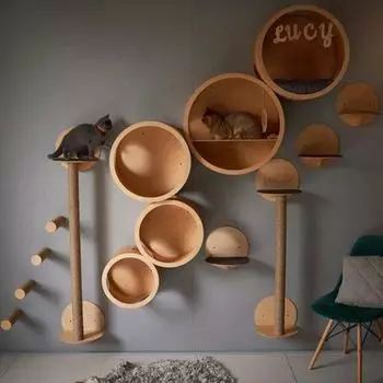 Когтеточка для кошек Износостойкая игрушка Вертикальная сизаль Когти для кошек Настенная игрушка для кошек Лазание по дереву Товары для животных Принадлежности