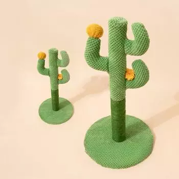 Когтеточка для кошек «Кактус» для молодых и взрослых кошек, устойчивая к царапинам и износостойкая конструкция для лазанья для кошек, игрушки для домашних животных