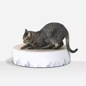 Когтеточка для кошек, картон, круглый гофрированный коврик для царапин, когтеточка для кошек, шезлонг, прочная доска для переработки мебели, чаша для когтеточки для кошек S