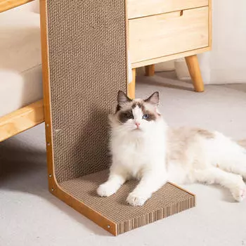 Когтеточка для кошек, картон, прочная доска, L-образная царапающая игрушка для домашних животных Large