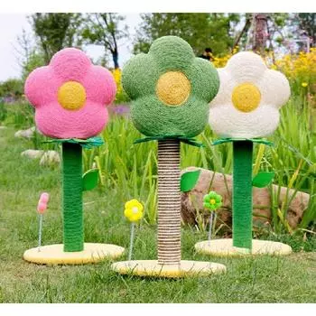 Когтеточка для кошек, когтеточка для кошек, когтеточка для котят с натуральной веревкой из сизаля для домашних кошек, когтеточка для кошек L белый