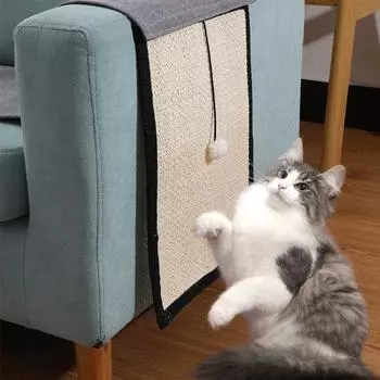 Когтеточка для кошек, когтеточка, охлаждающая подставка, большая поверхность, игровая подушка из сизаля, экономия C S