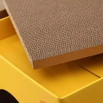 Когтеточка для кошек, кошачье гнездо, двухъярусная складная доска для кошек, устойчивая к царапинам, заточка когтей, доска для кошек 30x30x30cm жёлтый