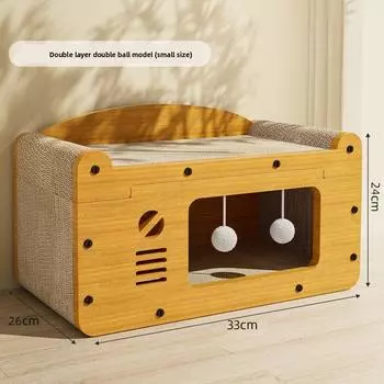 Когтеточка для кошек, кошачье гнездо, интегрированная вертикальная ТВ-когтеточка, износостойкая, не отслаивающаяся, домик, устойчивое к царапинам кошачье гнездо, игрушка factory direct sales