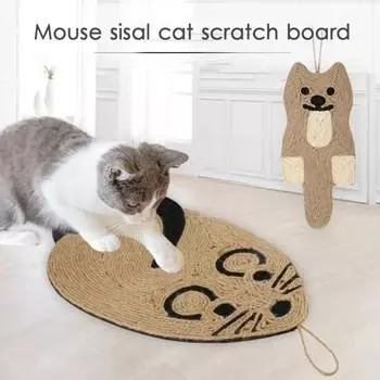 Когтеточка для кошек, коврик из сизаля, скребок для кошек, для заточки ногтей, кошачье дерево, форма мышей, кошачий диван, коврик для защиты мебели
