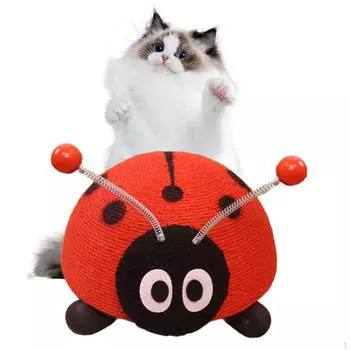 Когтеточка для кошек, мяч, симпатичная, легкая, удобная и прочная защита для домашних кошек из сизаля ladybug