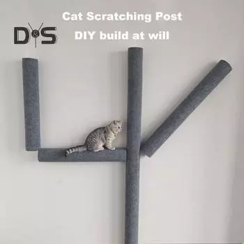 Когтеточка для кошек, настенная, самоклеящаяся, когтеточка для кошек, каркас для лазанья для кошек, когтеточка для домашних животных, защита мебели S темно-коричневого